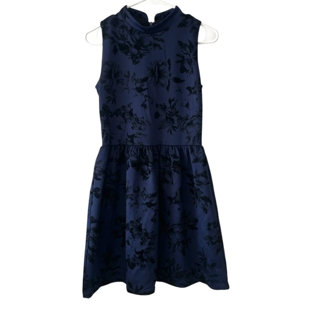 Love…Ady Navy Blue Fit & Flare Dress - Medium